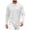 White, variant on ZIXKCGDSE Mens Shirt Casual Long Sleeves Crew Neck Pullover Tops Versatile Everyday Wear Size S