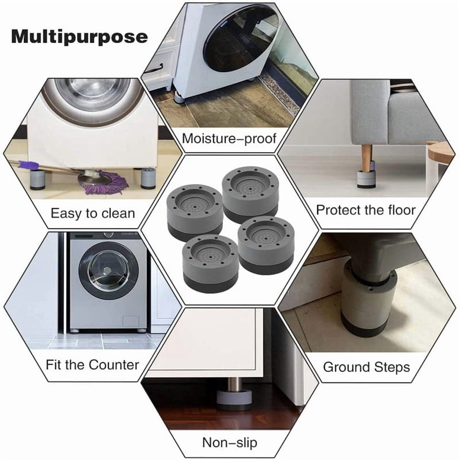 4Pcs/set Anti Vibration Feet Pads Rubber Mat Slipstop Silent Universal Washing Machine Refrigerator Support Dampers Washer Stand