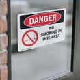 thumbnail image 4 of (2 Pack) No Smoking In This Area OSHA Danger Sign 18 Inch X 12 Inch Vinyl Label Decal Sticker Weather Resistant, UV Protected for Workplace, Business, and Construction Site, Made in the, 4 of 7