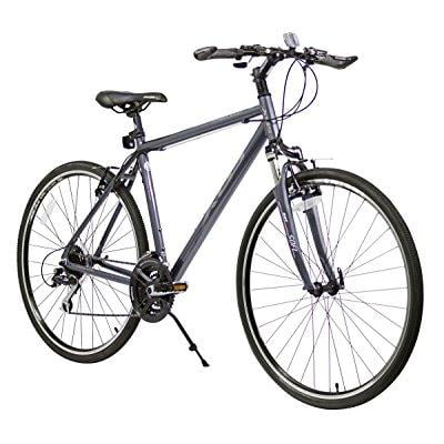 52cm Metallic Grey XDS Mens Cross 300 24-Speed Hybrid Bicycle 