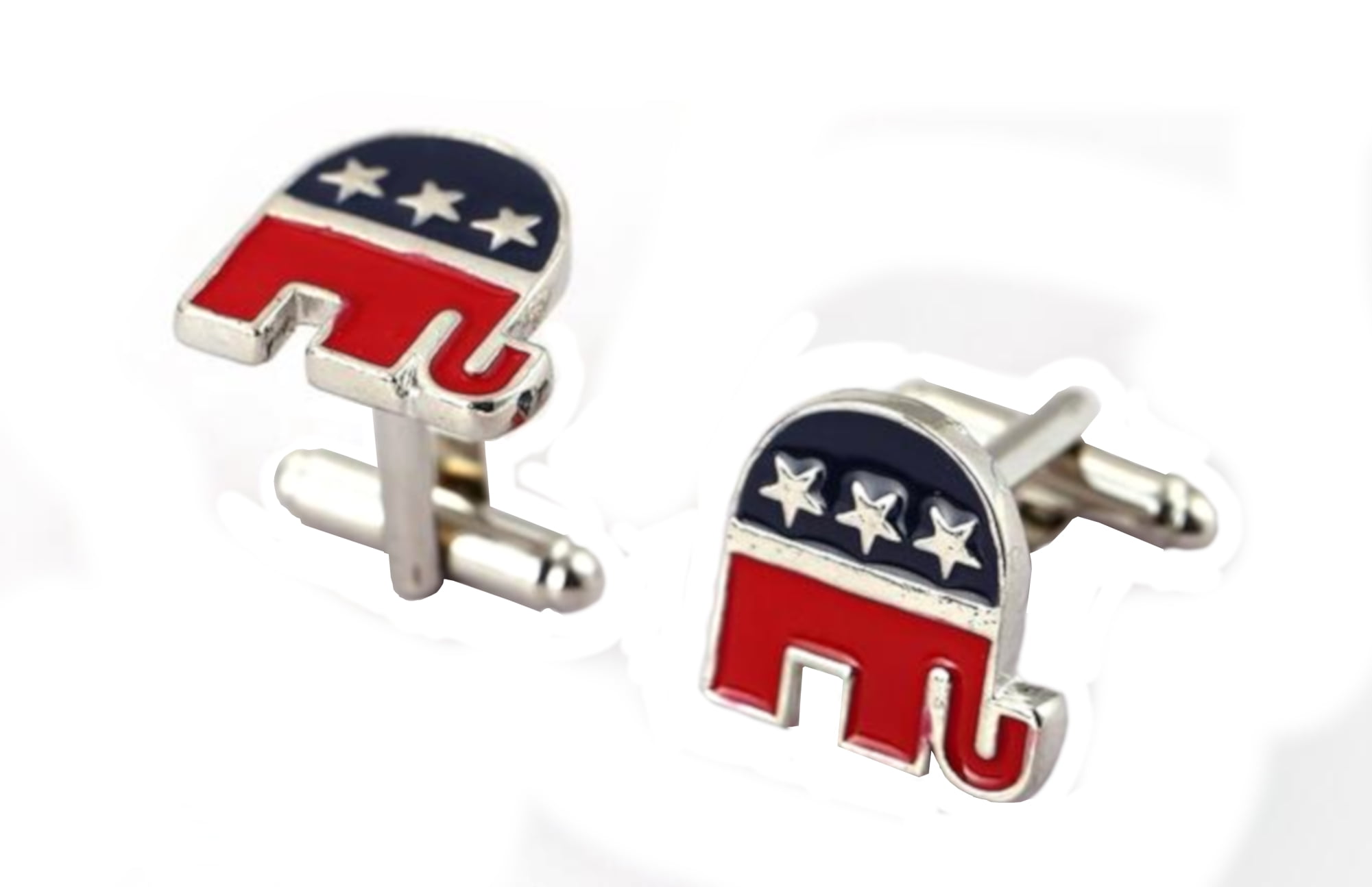 Cufflinks Republican Party Anti-Tarnish Resistant Elephant Shape Cufflinks, CL-10