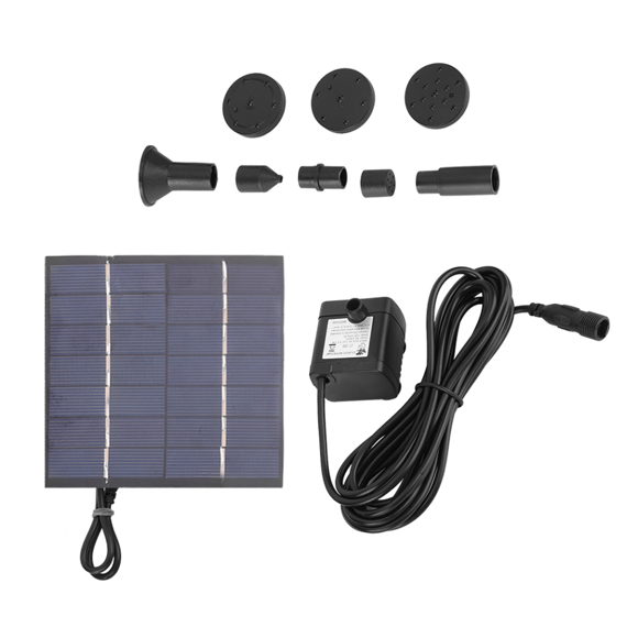 Fyydes Pond Fountain Kit,Fountain Pump,1.4W Solar Powered Panel Submersible Water Panel Fountain Pump Pond Pool Fountain Kit