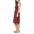 thumbnail image 3 of Leota Women's Sleeveless Midi Ruched Waist Aria Dress, Red, Small, 3 of 4