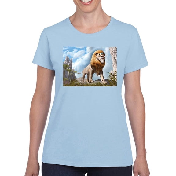 King Of Lions T-Shirt Women -Anthony Chirstou Designs, Female 5X-Large