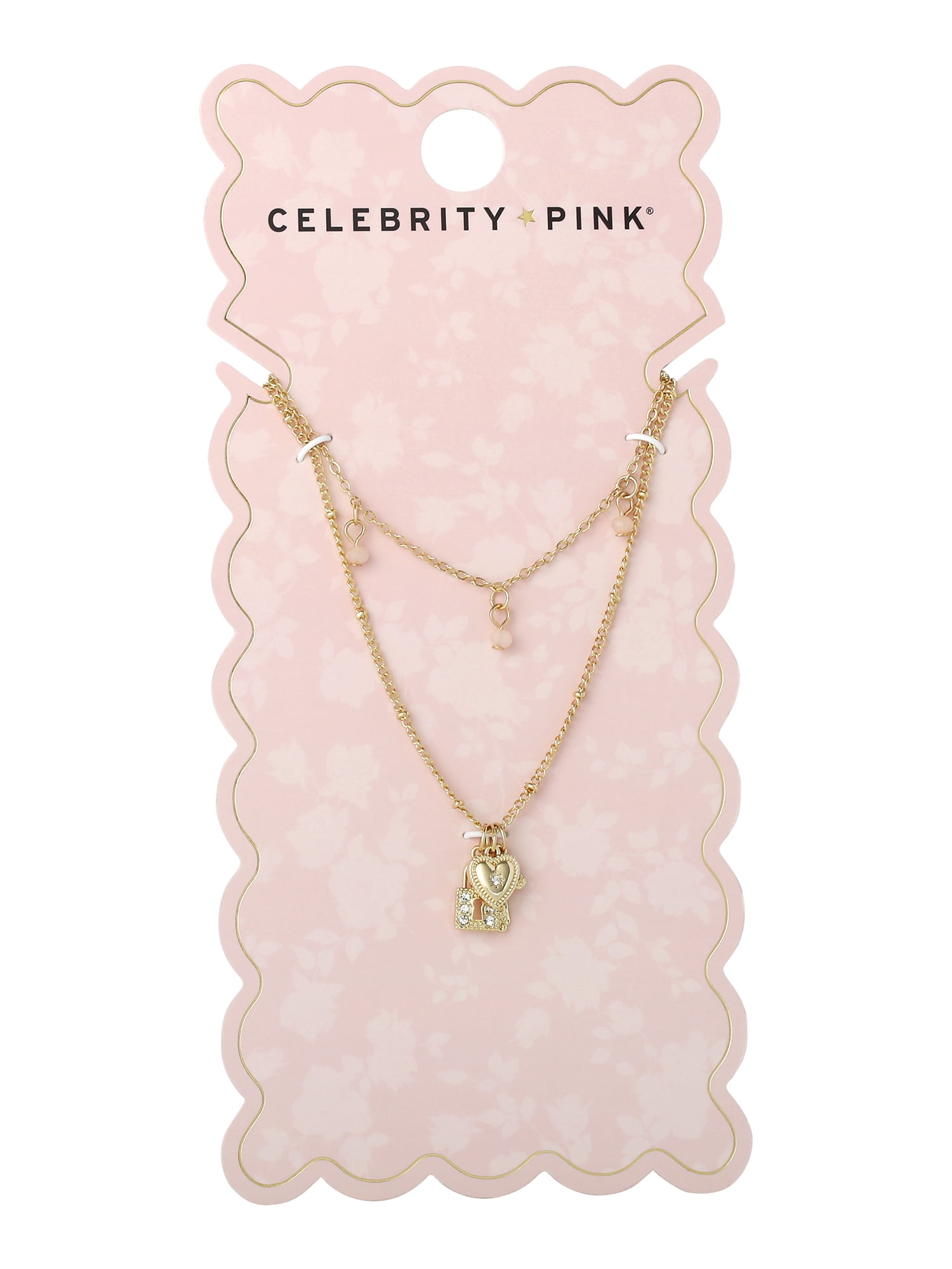 Celebrity Pink Women's Cross Charm Necklace with Adjustable Chain