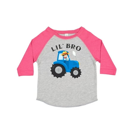 

Inktastic Farmer Tractor Little Bro Gift Toddler Boy Girl T-Shirt