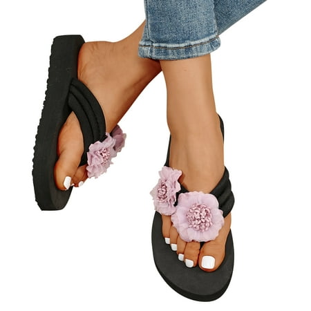

Qufokar Boots for Women Wide Width Wide Calf Womens Studded Sandals Size 10 Slippers for Women Ladies Summer Flip Flops Open Toe Flowers Bohemian Sandals Casual Shoes