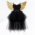 thumbnail image 2 of 1 Set Traje de vestido de tutú de Halloween Juego de vestido de tutú de malla Golden Wing Mesh Fairy Princess Conjunto de falda sin mangas para niñas Fiesta de Halloween Cosplay Tamaño 2, 2 of 6