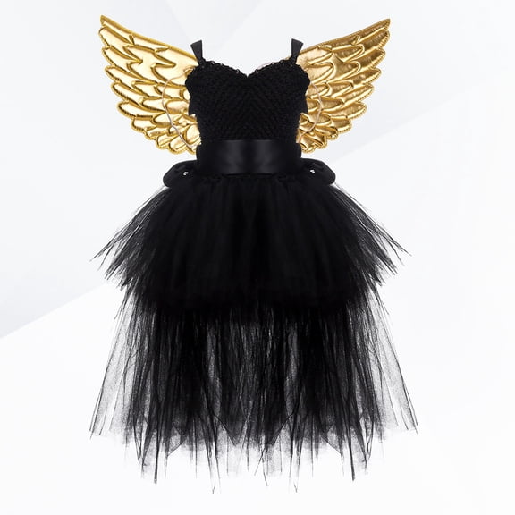 FOMIYES 1 Set Fairy Mesh Tutu Dress Black Costume Accessory for Cosplay Event
