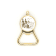 thumbnail image 1 of Prague Square Czech Republic Landmark Beer Bottle Cap Opener Stainless Steel Key Chain, 1 of 3