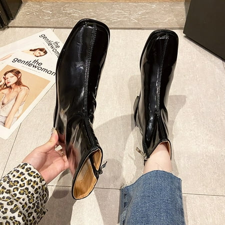 

Chelsea Boot Mid Heels Women Shoes Autumn Winter 2022 Designer Cozy Dress Snow Boots Pumps Fashion Casual Ankle Goth Women Shoes