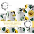 thumbnail image 4 of Spring Sunflowers Blackout Curtains for Bedroom, Green Leaves Yellow Floral Rustic Botanical Thermal Insulated Kitchen Drapes with Grommets, Light Blocking Window Treatment, 2 Panels 42" x 84", 4 of 7