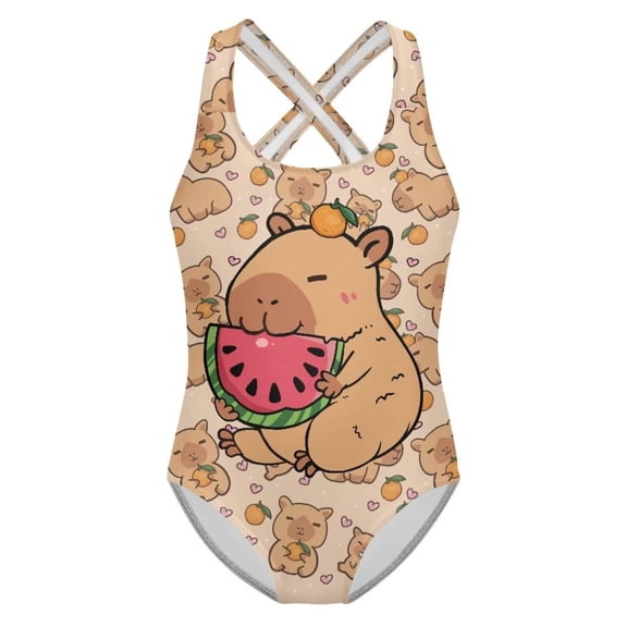 Big Bathing Suit One Piece Quick Dry For Girls Swimsuit Back Summer Beach Teen Practice Swimwear Size 11-12T