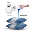 thumbnail image 6 of Outdoor Pillows Waterproof, Navy Blue Ombre Throw Pillows with Inserts Included, Modern Farmhouse Gradients Art Indoor Outdoor Decorative Lumbar Pillow for Bed/Couch/Patio 18"x18", 2Pcs, 6 of 8