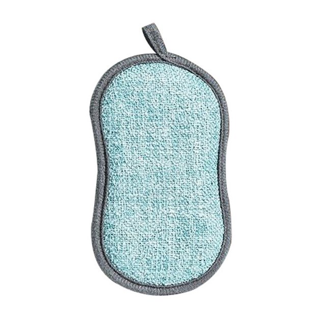 4 Pcs Kitchen Dish Cloth Nonstick Oil Scouring Pad Oil Cleaning Cloth Washing Cloth Double Sided Kitchen Sponge Cleaning Cloth, Blue
