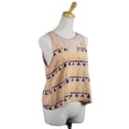thumbnail image 4 of Lush Cropped Mesh Inset Multi Aztec Printed Top With Scalloped Button Down Back, 4 of 4