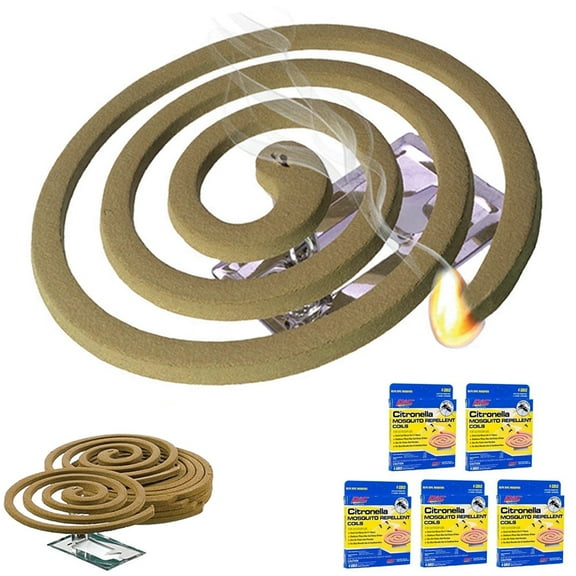 20 Mosquito Repellent Coils 5pk Outdoor Use Lasts 5-7 Hours 10Ft Outdoor Camping