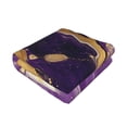 thumbnail image 3 of Throw Blanket for Couch - Purple Gold Marble Swirls Soft Comfy Lightweight Cozy Warm Throw Blanket, Fuzzy Plush Flannel Blanket & Throws for Sofa and Bed All Season, 3 of 8