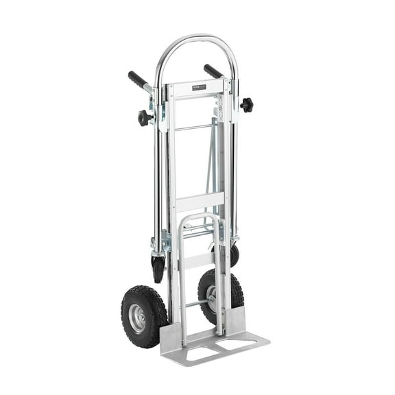 Heavy Duty 4-in-1 Collapsible Hand Truck, 1000 lbs Capacity Aluminum Dolly with Rubber Wheels for Transport in Warehouse & Garden