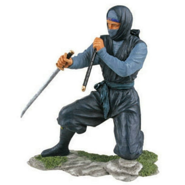 Blue Japanese Ninja Collectible Figurine Statue Sculpture Figure