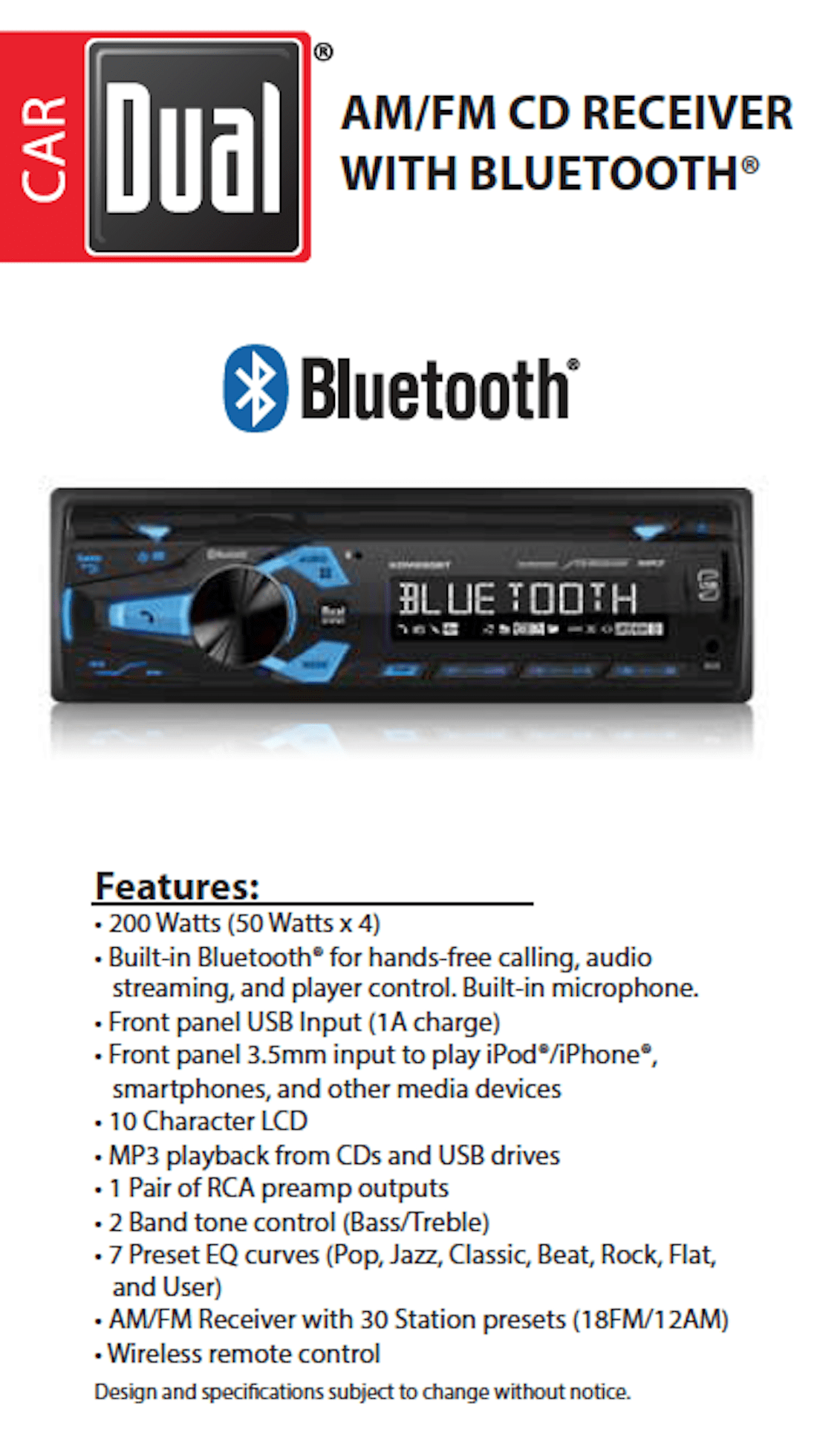 dual xdm280bt subwoofer