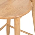 thumbnail image 5 of Christopher Knight Home 36.4" Indoor Bar Stool, Wood Frame with Natural Finish, Cross-Bar Backrest, Set of 2, 5 of 9
