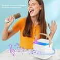 thumbnail image 4 of Mini Karaoke Machine with 2  Microphones, Portable  Speaker for Kids Adults,Premium Sound, RGB Light Effect, Easy to Connect, Karaoke Machine for Home Party, 4 of 7