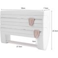 thumbnail image 3 of Portarrollos De Cocina Montado En La Pared 4 En 1, Portarrollos De Papel De Cocina Colgante, Película Transparente Y Dispensador De Papel Impermeable, Dispensador Montado En La Pared Parat P, 3 of 5