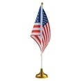 thumbnail image 5 of 12-Pack Mini American Flags with Stand Base for Desk, Veterans, 4th of July, Memorial Day Small Miniature USA Desktop Centerpiece for Patriotic Home Office Table Party Decorations, 5 of 6