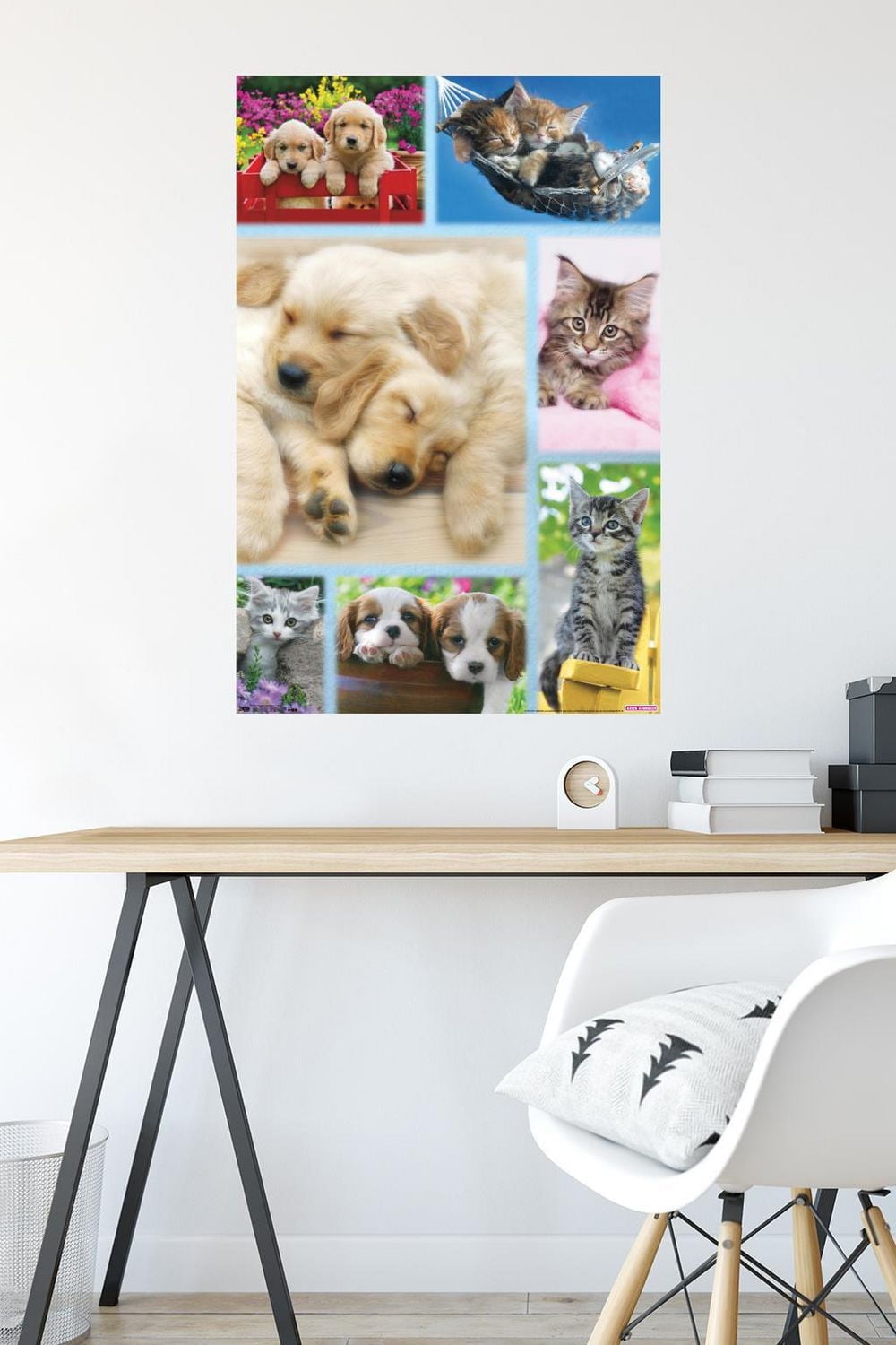 Keith Kimberlin - Puppies and Kittens Collage Wall Poster