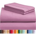 thumbnail image 2 of LuxClub Light Plum-TWN 4 PC Sheets Deep Pockets 18" Eco Friendly Wrinkle Free Fitted Sheets Silky Soft - Lavender Twin, 2 of 2
