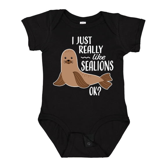 Inktastic I Just Really Like Sea Lions Ok Boys or Girls Baby Bodysuit