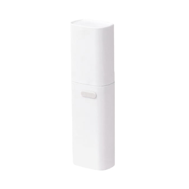COM1950s Packaging for Small Business, Compact Small White Travel Toothbrush Cup Case with Ventilation Hole Portable Travel Toothbrush Cup with Cover Storage Container for School Camping Busines