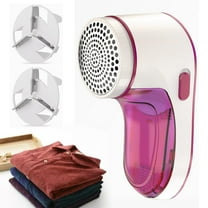 TiokMc Electric Lint Remover, USB Rechargeable Fabric Shaver for Clothes, Cordless Sweater Defuzzer with 3 Stainless Steel Blades, Portable Bobble & Fuzz Remover, Red
