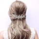 thumbnail image 5 of Zhuge Horquillas para el pelo de boda con flores para novias, peinetas con perlas de cristal,joyas con diamantes de imitación para novias, damas de honor y mujeres (plateadas), 5 of 5