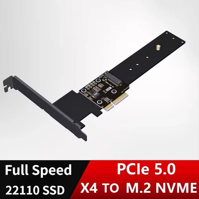 Tarjeta Adaptadora de Unidad de Estado Sólido SSD PCIe 5.0 X4 A M.2 NVME con Soporte Gen5 M.2 2280 22110 Convertidor NVMe A PCI-e 4x