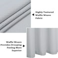 thumbnail image 4 of 2 Pcs Waffle Weave Fabric Tier Curtain, Rod Pocket Waterproof Small Curtain, 4 of 7