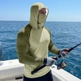 thumbnail image 5 of Men's UPF 50+ Sun Hoodie Long Sleeve Hooded Fishing Shirt Solid Pullover Cooling Ice Silk Breathable Quick-Dry Moisture Wicking 4-Way Stretch for Commute Fishing Hiking Light Green M, 5 of 7