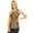 Brown, variant on Women's Basic Short Sleeve Leopard Print V-Neck Slimming Blouse Top