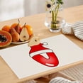 thumbnail image 3 of Christmas Table Mat 30 cm x 45 cm Linen Alphabet Placemat with Holiday Letter Design for Dining Table Decoration, 3 of 4