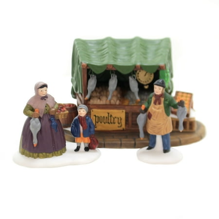 Dept 56 Dickens Village Accessories Department 56 Accessory POULTRY MARKET SET/3 Dickens Village Retired 55590 ()