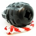 thumbnail image 2 of USA-K9 by SodaPup Magnum Black Natural Rubber Grenade Chew Toy, Reward Toy, Tug Toy, Retrieving Toy and Treat Dispenser for The Most Aggressive Chewers, Guaranteed Tough, Black, Medium, 2 of 6