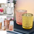 thumbnail image 5 of Efavormart 6 Pack - Gold Mercury Glass Votive Candle Holders, Honeycomb Design Tealight Holders for Home Decor Weddings Parties Table Centerpieces, 5 of 11
