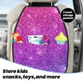 thumbnail image 4 of Goofa Purple Glitter Pattern Car Back Seat Protector for Kids (2 Pack) ,Anti-kick Storage Mat for Car Seats,Shields from Footprints, 4 of 6