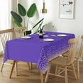 thumbnail image 2 of Purple and Gold Dot Tablecloth - 6 Pcs 54 × 108 Inches Purple and Gold Dot Disposable Tablecloth, Rectangle Waterproof Plastic Table Cloths for Outdoor Picnic, Birthday, Party, Baby Shower, 2 of 4