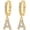 Gold (A), variant on Initial Letter Earrings A-Z, 18K Gold Plated Cubic Zirconia Alphabet Stud Earrings for Women & Men, Personalized Fashion Letter Jewelry with Gift Box