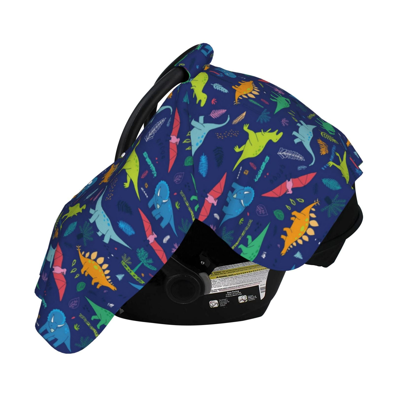 Naloa Dinosaurs Adventure Baby Car Seat Cover, Breathable Baby Carrier Cover, Multiuse Baby Carrier Cover & Nursing Breastfeeding Cover