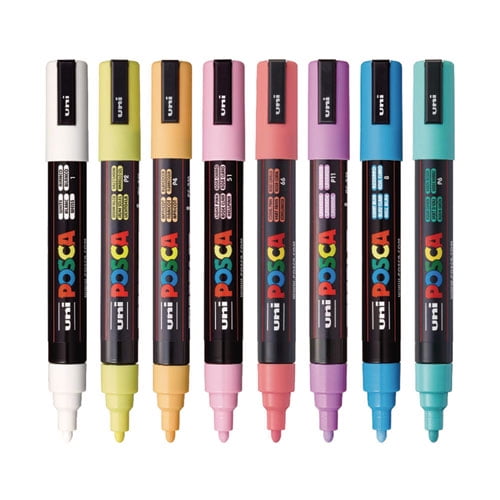 Water-Based Paint Markers, Medium Bullet Tip, 1.8 mm/2.5 mm, Assorted Colors, 8/Set | Bundle of 2