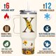 thumbnail image 3 of Vaso SUFAVN con diseño de girasoles con monograma, 1,2 L, para mujer, 3 of 7