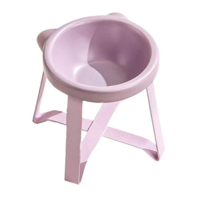 Cuenco de cerámica para gatos con soporte, plato de comida para gatos extraíble, comedero para gatos de interior, cachorros de razas pequeñas y , Versión alta
